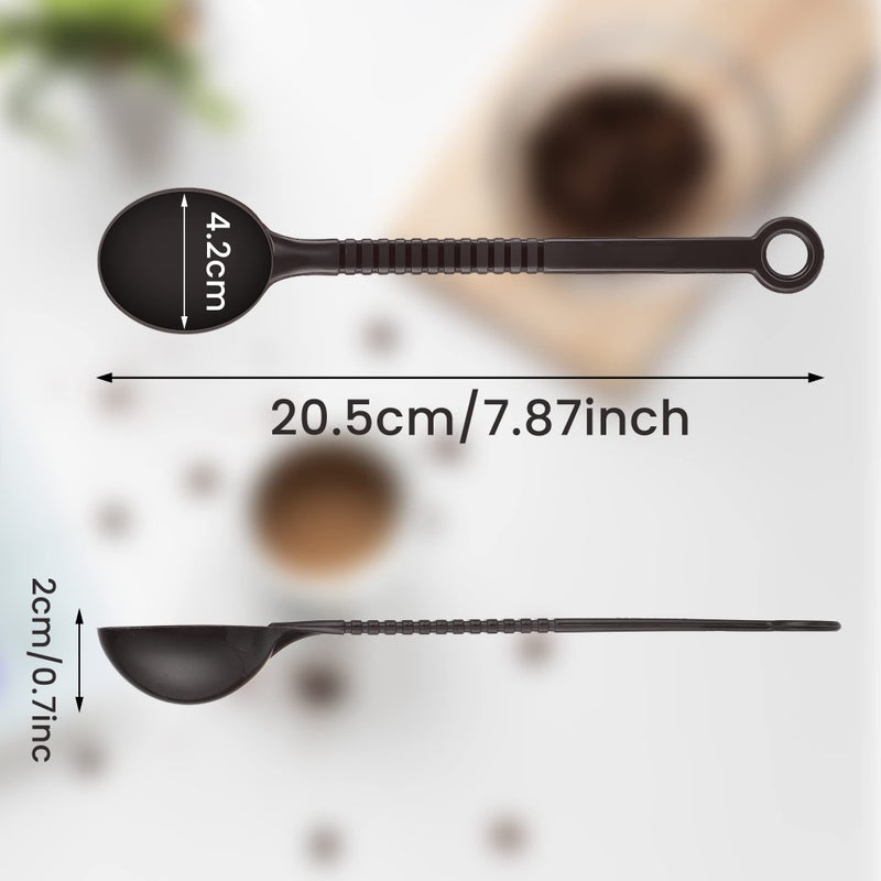 NUOMI 20 Pieces 10G Measuring Spoons Plastic Coffee Spoon Scoop Kitchen Baking Tools with Long Handle for Fruit/Coffee Powder, Coffee Bean, Honey, Ingredients - Image 2